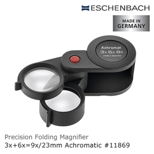 【德國 Eschenbach】3x＋6x=9x/23mm 德國製兩鏡式消色差珠寶放大鏡 11869