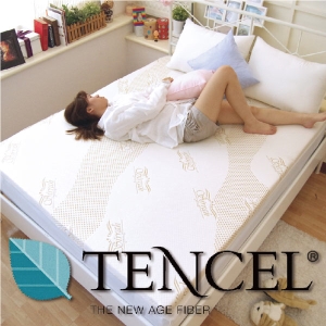 TENCEL天絲舒柔床墊 【6x6.2 加大雙人床墊】MIT 可水洗、防螨抗菌、優質天絲布料、高支撐透氣內墊