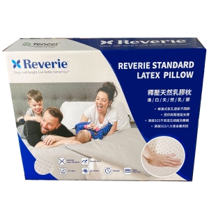 華美小舖-[主動開發票購物有保障] REVERIE TENCEL 釋壓天然乳膠枕 尺寸 59 x 39 x12公分 蜂巢式氣孔不悶熱 提供肩頸適當支撑 通過SGS不易滋生細菌及塵蟎 通過SGS八大重金屬測試 免運費 壹件價