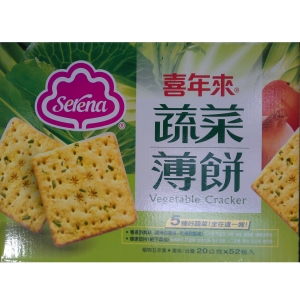 華美小舖-[主動開發票購物有保障] 喜年來蔬菜薄餅 20公克*52包入/箱 免運費 壹箱價
