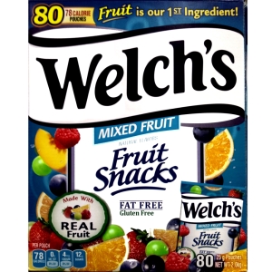 華美小舖-[主動開發票購物有保障] WELCHS 果汁軟糖 無色素和香料 草莓,覆盆莓,水蜜桃,柳橙,葡萄五種口味 2公斤/箱 免運費 壹箱價