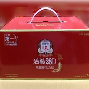 華美小舖-[主動開發票購物有保障] 正官庄高麗蔘28D滋補液 100毫升*20入/箱 免運費 壹箱價