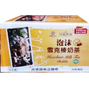 華美小舖-[主動開發票購物有保障] 西雅圖貝瑞斯塔 雪克榛奶茶25克*50包入/箱 免運費 壹箱價