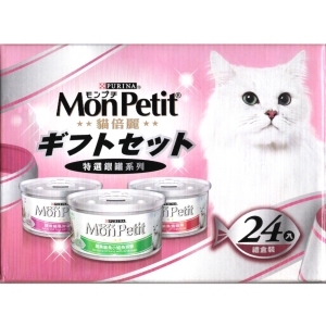 華美小舖-[主動開發票購物有保障] MON PETIT 貓倍麗 貓罐頭三種口味 80g/罐*24罐/箱 免運費 壹箱價