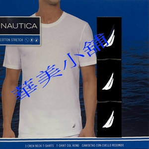華美小舖-[主動開發票購物有保障] NAUTICA 男圓領短袖T恤(黑色) 美國尺寸 XL 3入組 免運費 壹組價