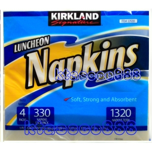 華美小舖-[主動開發票購物有保障] KIRKLAND 餐巾紙33*33公分 330張 4包/組 免運費 壹組價