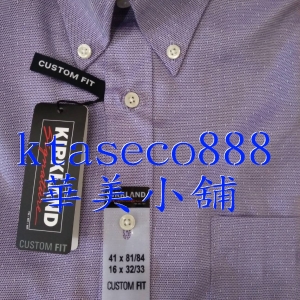 華美小舖-[主動開發票購物有保障] KIRKLAND 科克蘭男紫色長袖襯衫 (Custom Fit) 16X32/33吋 免運費 壹件價