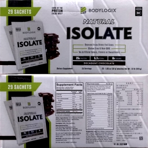 華美小舖-[主動開發票購物有保障] BODYLOGIX 天然草餵牛 分離乳清蛋白粉 30公克*29包/箱 免運費 壹箱價