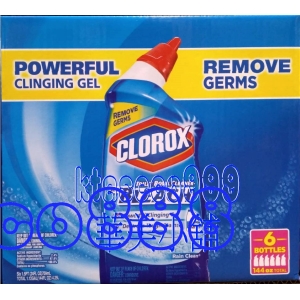 華美小舖-[主動開發票購物有保障]  GLOROX 高樂氏亮白馬桶清潔劑(原味) 馬桶除菌 去漬 漂白及除臭 700毫升分裝成 144盅斯X6瓶/箱 免運費 壹箱價