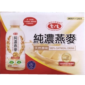 華美小舖-[主動開發票購物有保障] 愛之味 純濃燕麥 榮獲比利時國際大獎 百分百天然原料 340毫升*12瓶/箱 (約400公克*12瓶/箱) 免運費 壹箱價