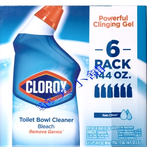 華美小舖-[主動開發票購物有保障]   GLOROX 高樂氏亮白馬桶清潔劑(原味)  馬桶除菌 去漬 漂白及除臭 700毫升分裝成 144盅斯X6瓶/箱  兩箱/組 免運費 壹組價