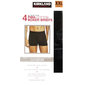 華美小舖-[主動開發票購物有保障] KIRKLAND PIMA COTTON 男內褲 XXL(44~46英吋) 4件組 壹組價