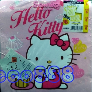 華美小舖-[主動開發票購物有保障] 女童 卡通人物(Hello Kitty) 短袖居家套組 無螢光劑 純棉(尺寸：6)(身高105-115公分 5-6歲) 2入/組 免運費 壹組價