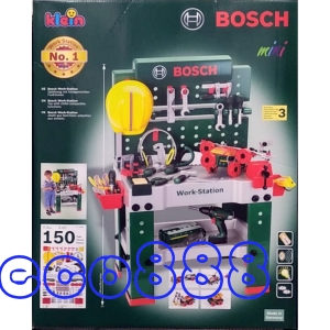 華美小舖-[主動開發票購物有保障] BOSCH 大型維修工作台(含電動螺絲起子,安全帽,扳手,鎯頭,老虎鉗等) 150種配件及多種玩法 免運費 壹箱價