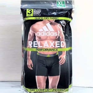 華美小舖-[主動開發票購物有保障] adidas 男內褲 穿著輕鬆 速乾面料 尺寸:XL 3件/袋 免運費 壹袋價