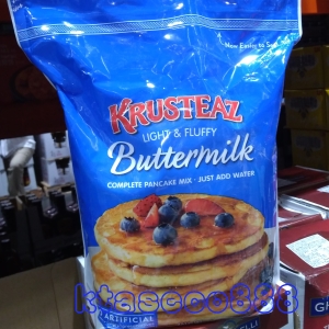 華美小舖-[主動開發票購物有保障] KRUSTEAZ  鬆餅粉 4.53公斤/袋 可製成鬆軟可口鬆餅 可搭配蜂蜜,奶油,果醬及楓糖漿 本產品未掭加鋁膨鬆餅粉 免運費 壹袋價