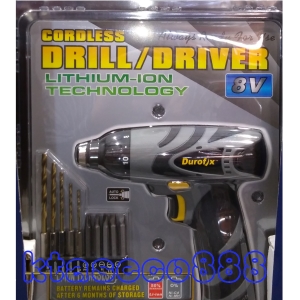 華美小舖-[主動開發票購物有保障] DUROFIX 8V鋰電池電鑽 130KGF-CM最大扭力輸出 全新鋰電池設計 可正逆轉功能 嵌入式LED燈 每分鐘400轉速 無記憶效應及環保問題 包覆式軟墊設計 3-5hr整流器10PCS配件  壹拾件/組 免運費 壹組價