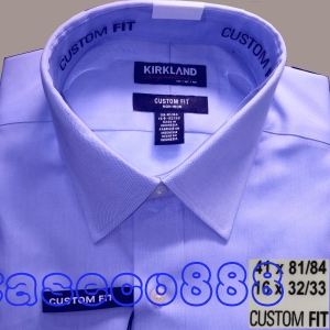 華美小舖-[主動開發票購物有保障] KIRKLAND 科克蘭男淺藍色長袖襯衫 (Custom Fit) 15.5X32/33吋 免運費 壹件價
