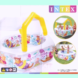 華美小舖-[主動開發票購物有保障]  INTEX 海獺遮陽水池 (移動式頂蓬) 尺寸：1.91M * 1.78M * 1.44M 免運費 壹件價