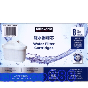 華美小舖-[主動開發票購物有保障] KIRKLAND濾芯八入組 適用BRITA濾水箱及壺,建議每四周或100公升更換濾芯 免運費 壹件價