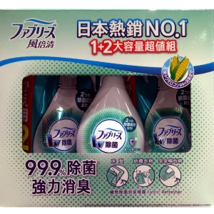 華美小舖-[主動開發票購物有保障]  FEBREZE 風倍清織物除菌消臭噴霧(來自於玉米的消臭成分)370毫升＋640毫升X2有效分解異味消除異味也可用於安全帽內襯及鞋子適用於各種織物含衣物沙發 免運費 壹箱價