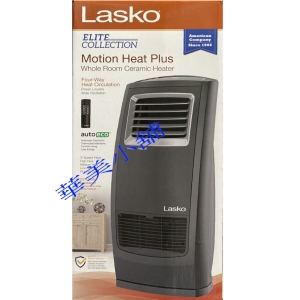 華美小舖-[主動開發票購物有保障]  LASKO 黑麥克陶瓷電暖器#CC23161TW 偵測環境溫度自動控溫系統 純風扇與三段加熱暖氣功能上下左右擺頭出風 過熱 防傾倒自動斷電設計 1350瓦消耗功率 遠程遙控,定時1-8小時適用坪數約4-8玶兩年保固 免運費 壹件價
