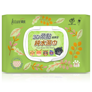 蘭韻純水濕巾80抽有蓋-3D柔點超厚型(8包/箱)