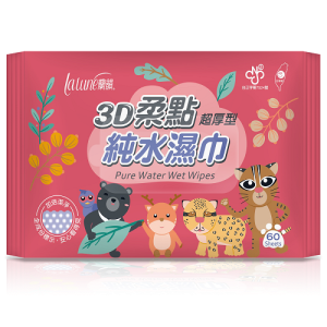蘭韻純水濕巾60抽-3D柔點超厚型(9包/箱)