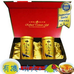 米其林三星【鑫龍源有機茶】有機烏龍青茶1罐＋功夫茶1罐-茶葉禮盒組（100g/罐）-附提袋-有機轉型期-龍源茶品-《國際、大陆港澳配送-選離島宅配》詳見國際配送說明●台澎金馬(一般宅配)