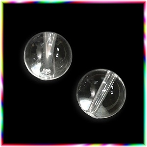 UF353天然白水晶圓珠