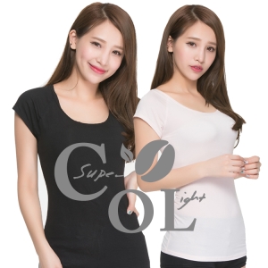 冰礦咖啡涼感輕著女上衣-L301