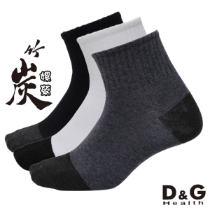 D&G1/2竹炭男學生襪-D331 男襪/短襪/運動襪