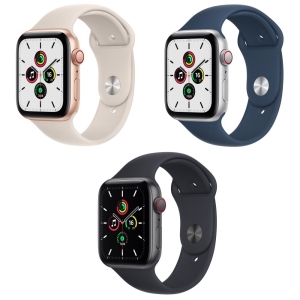 Apple Watch SE (GPS＋LTE) , 44mm 鋁金屬錶殼 搭配 運動錶帶 _台灣公司貨＋贈品