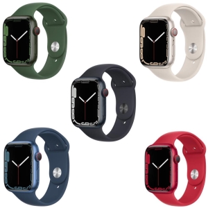 Apple Watch S7 (GPS＋ LTE) ，41mm 鋁金屬錶殼搭配運動錶帶 _ 台灣公司貨 ＋ 贈