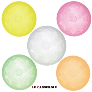 【LE CASSEROLE】白金矽膠立體抗菌保鮮膜_14CM_白色_台灣製