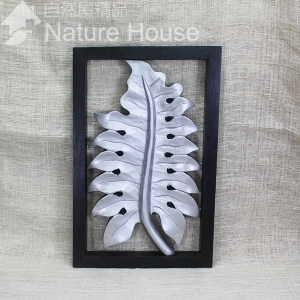 【自然屋精品】  葉子鏤空相框壁飾(銀) 壁飾 掛飾 吊飾 牆面壁飾 鄉村風 創意壁飾 wall decoration