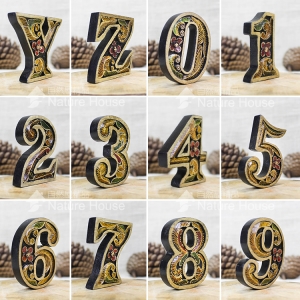【自然觀光工廠】數字 木雕蠟染英文字 DIY 英文字 店家招牌 LOGO英文字 DIY字母 原木字母(6cm) 現貨