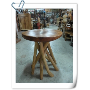 【自然屋精品】柚木圓桌-50cm，柚木桌，手工桌，原木桌，柚木圓桌