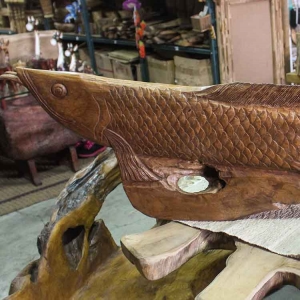 【自然屋精品】柚木裝飾魚 裝飾魚 擺飾魚 藝品 柚木 木製擺飾 魚 藝術 雕刻 手工 實木 擺設 裝飾 -柚木裝飾魚