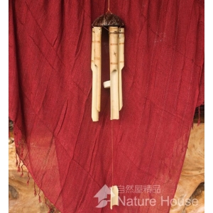 【自然屋精品】 風鈴 椰殼風鈴 竹風鈴 巴里島風鈴 自然風鈴 竹子風鈴 裝飾風鈴 生日禮物 新年禮物 居家擺飾(大)現貨