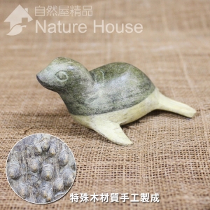 【自然屋精品】海豹 海獅 海狗 原木海豹 木雕動物 木雕海豹 自然風 巴里島風 手工 藝品 飾品 seal