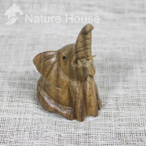 【自然屋精品】坐象 小象 大象 象 原木小象 木雕動物 木雕小象 自然風 巴里島風 手工 藝品 飾品 Elephant