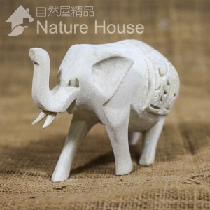 【自然屋精品】 小象 大象 原木大象 木雕動物 木雕大象 自然風 巴里島 手工 藝品 精品 裝飾 Elephant -6