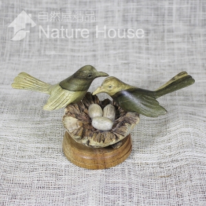 【自然屋精品】鳥 親子鳥 木雕親子鳥 原木親子鳥 木雕製品 擺飾 裝飾 自然風 峇厘島風 手工 藝品 飾品 bird