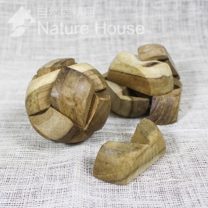 【自然屋精品】木製玩具益智球 拼圖 益智拼圖 孔明鎖 積木拼圖 立體拼圖 玩具 動腦 魯班鎖 Burr puzzle
