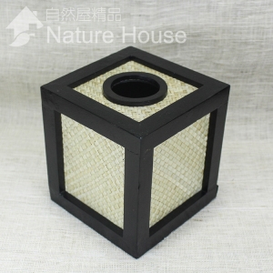 【自然屋精品】草編木框方形面紙盒 面紙盒 手工製 木質面紙盒 精品家飾 面紙 衛生紙 Face tray