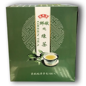 【萬年春】經濟鮮嫩純綠茶茶包2g*100入