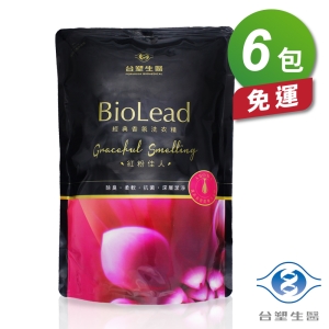 台塑生醫 經典香氛洗衣精 (紅粉佳人) (1.8kg/補充包) (6包) 免運費