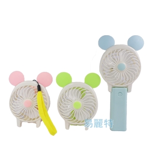 【易麗特】涼風消暑USB迷你Q版小風扇 (3入)