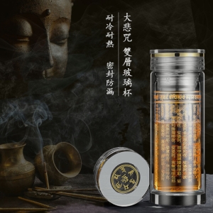 【易麗特】大悲咒雙層加厚水晶玻璃瓶(8入)